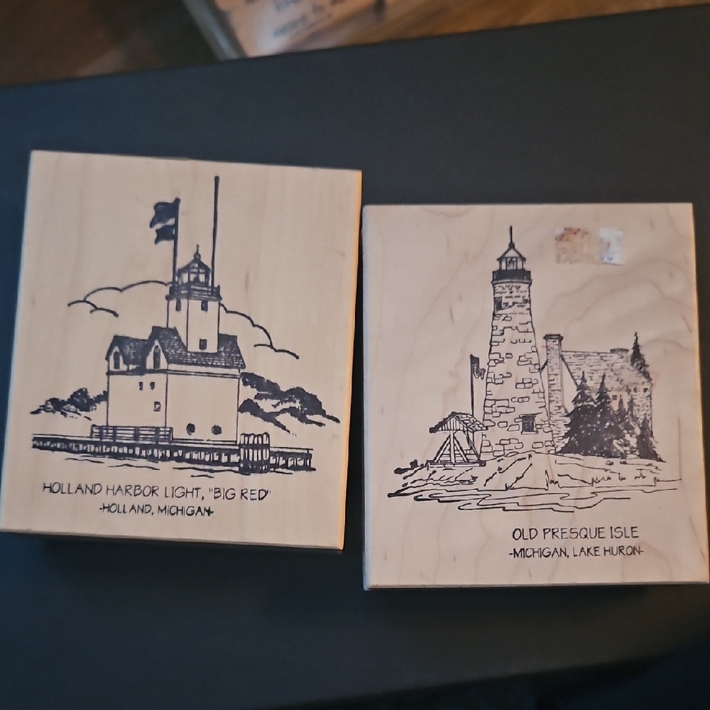 Michigan Scenery Wooden Stamps